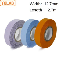 YCLAB 12.7mm*12.7m Colour Label Adhesive Tape Heat Resistant Color Gummed White Yellow Green Red Blue Orange Silver Pink Purple