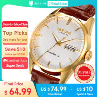 HOLUNS New Abalone Diving Men Mechanical Wristwatches Luxury Sapphire Glass Automatic Waterproof Watch
