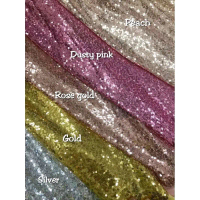 (HARGA 0.5 METER) Kain Sequin 1000 Payet - Kain Sequin Backdrop , Bahan Dress / Background Backdrop 