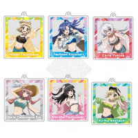 Game Kazanari Tsubasa Yukine Chris Kohinata Tachibana Hibiki Keychain Doll Anime Acrylic Keyring Pendant for Gift