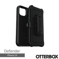 【OtterBox】iPhone 14 6.1吋 Defender 防禦者系列保護殼(黑)
