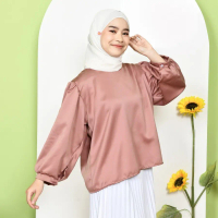 Mybamus Shiny Balloon Blouse – Tops Wanita