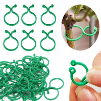 S/L Garden Vine Strapping Clips Plant Bundled Buckle Ring Holder Tomato Garden Plant Stand Tool 10-50Pcs Garden Decor Acc