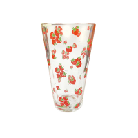 【KOJI COMPANY】玻璃印花高玻璃杯 草莓 300ml