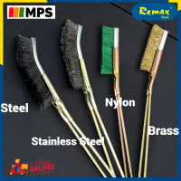 Remax Berus Besi Dawai Tembaga Metal Handle Hand Wire Brush Steel, Stainless Steel, Brass, Nylon Fil
