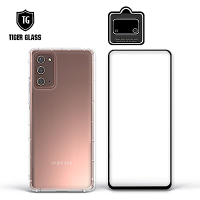 T.G Samsung Galaxy Note20 5G 手機保護超值3件組(透明空壓殼+鋼化膜+鏡頭貼)