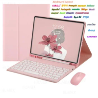 Suitable for iPad Air 4 10.2 9th Generation Pro 11 12.9 Mini 6 Tablet Case + Detachable Magnetic Bluetooth Keyboard + Mouse