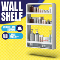 Wall Shelf Non Drill Rack Shelf Floating Kitchen Rack Bathroom Wall Storage Rack Living Room Mounted