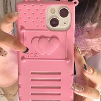 Pink Cooling Mesh Big Brother Suitable For iPhone 14 15 Phone Case 13 Pro Max Anti Drop Protective Case 12 11