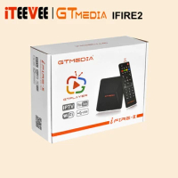 1PC GTMedia IFIRE 2 TV Box Digital Set Top Box TV Decoder FULL HD 1080P HEVC 10Bit 2.4G Wireless Remote Control m3u IPTV