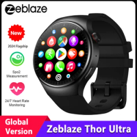 Zeblaze Thor Ultra 4G LTE Smart Watch Men 1.43in AMOLED Screen Heart Rate SpO2 Monitor GPS WiFi 2GB+16GB Android 8.1 Smartwatch