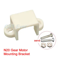 10Pcs Mounting Bracket N20 Micro Gear Motor Base White Fixed Seat Frame Holder 25x11x11mm Motor Installation Standoff Fastener