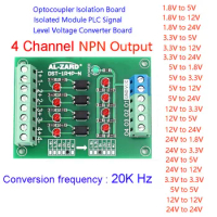 AL-ZARD Optocoupler Isolation Board Voltage Converter Isolated Module PLC Signal Level Board NPN Output 1.8V 3.3V 5V 12V 24V