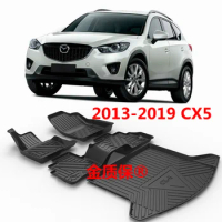 Use for 2013-2019 Mazda CX5 car carpet All-Weather TPE Floor Mat Fit For Mazda CX5 waterproof floor mat CX5 trunk mat