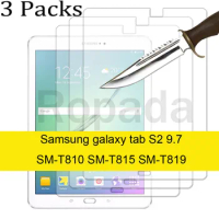 3PCS Glass screen protector for Samsung Galaxy Tab S2 9.7'' SM-T810 SM-T815 SM-T819 tablet protective film