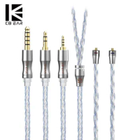 KBEAR Expansion 4N 24 Core Silver Plated Upgrade Cable 2Pin/QDC/MMCX/TFZ Earbud Wire BLON BL-03 BL-01 KZ ZSX ASX KBEAR KS1 KS2