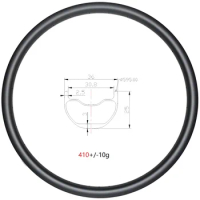 27.5er Full carbon MTB bicycle rim for Cross Country bike clincher tubeless 36mm wide 25mm deep UD 3K 12K 650B ready rims for XC