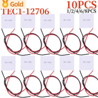 1-10PCS TEC1-12706 Thermoelectric Cooler Peltier Elemente Module 65W 12V 5.8A Plate Module for Cooling for Power Generation