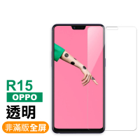 OPPO R15 透明高清非滿版9H玻璃鋼化膜手機保護貼(OPPO R15保護貼 R15鋼化膜)