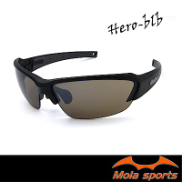 MOLA摩拉運動太陽眼鏡 UV400 男女 黑 鼻墊可調整 自行車 跑步 高爾夫