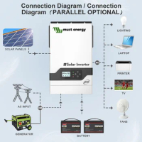 MUST 48V 5.2KW Hybrid Solar inverter MPPT 80A Lifepo4 Charger Max PV Input 450V 5000W For Home Use 220V
