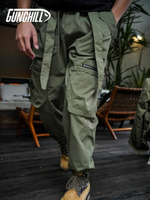 GUNCHILL秋季男軍迷戶外機能風工裝褲多口袋戰術束腳傘兵褲