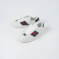 Sepatu GUCCI ACE TRAINER STRIPE RED GREEN WHITE SNEAKER 100% ORIGINAL 38