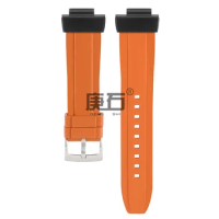 Fluorine Rubber Watch band Strap with Adapters Connector for Casio GWF-A1000
