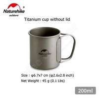 TITANIUM CUP NATUREHIKE NH20CJ005 - CANGKIR TITANIUM ULTRALIGHT 200ML