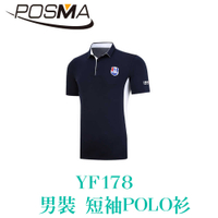 POSMA 男裝 短袖 POLO衫 休閒 透氣 網布 吸濕 排汗 藏青 YF178