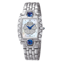 Ogival 愛其華 山茶花系列 法式風情珠寶錶 38056DLW 銀白璀璨藍