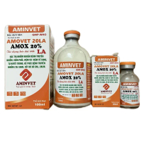 Amox 20% LA chuyên trị viêm tử cung, viêm vú, tụ huyết trùng, kế phát bệnh truyền nhiễm ( tai xanh, 