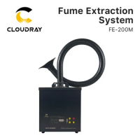 Cloudray Fume Extraction System FE-200M 200m³/h Smoke Purifier 99.9% Efficiency Laser Smoke Absorber for Laser Engraving Machine
