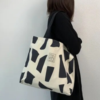 Women's Canvas Shoulder Shopper Bag Cotton Cloth Eco Reusable Shopping Bag for Woman 2023 Student Handbag Large Tote Book Bags