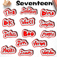 Kpop SEVENTEEN Name Tag Pin Badge S.COUPS Acrylic JEONGHAN JOSHUA HOSHI WONWOO MINGYU THE8 SEUNGKWAN