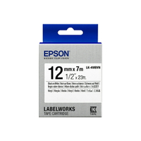 EPSON 耐久型系列 LK-4WBVN 白底黑字 12mm 標籤帶 S654479 適用 LW-900P/LW-1000P/LW-Z5000/LW-C610//LW-K460/LW-K740