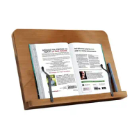 Reading Stand Book Holder Foldable Book Holder Adjustable With Page Holder Clips Hands Free Easel Tabletop Multi-purpose Clip