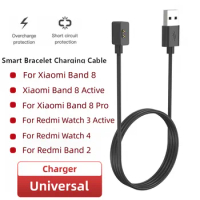Magnetic Charger for Xiaomi Smart Band 8, 8pro, 8 Active / Redmi Watch 3 Active, Watch4, Band 2 Universal USB Charging Cable