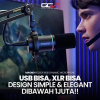 MAONO PD200X RGB Dynamic Microphone USB XLR Dual Mode Mikrofon Gaming Podcast Live Streaming dan Rec
