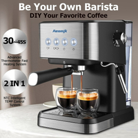Aeomjk歐規咖啡機意式半自動濃縮高壓萃取打奶泡咖啡機「雙11特惠」