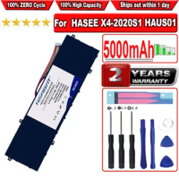 HSABAT 5000mAh i7book i1402 524660 536586 506485-3S Laptop Battery for Hasee Elegant X4-2020S1 2020S2 2020S3 X4-2020G1 HAUS01