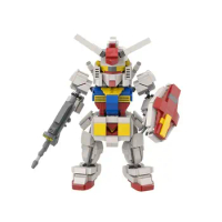 Armored Fighting Robot Comics Demon Amuro Driving Building Blocks Toys Japanese Classic Anime Machine-Warriorals Model Gift