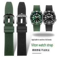 Substitute For Casio ECB900 MDV106 Swordfish Watchband Seiko No. 5 Ale SRPD63K1 Fluororubber Waterproof Watch Strap 20MM 22MM