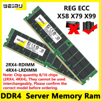 หน่วยความจำเซิร์ฟเวอร์ DDR4 8GB 16GB 32GB 64GB REG ECC Ram PC4 1.2V 288Pin 2133 2400 2666 2933 3200M