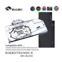 Bykski GPU Water Block N-IG3070VXOC-X , For Colorful RTX 3060TI /3070 Ti Vulcan Neptune GPU Card , Radiator Water Cooling Liquid