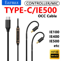 For Sennheiser IE100 IE400 IE500 IE100PRO IE500PRO Replaceable Earphones TYPEC to IE500 High-Purity Single Crystal Copper Cable