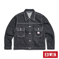 EDWIN 男裝 怪彈力系列 超彈力牛仔外套-黑色