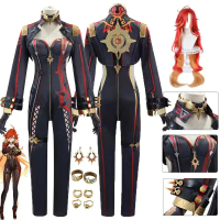 Genshin Impact Mavuika Cosplay Game Genshin Pyro Archon Sexy Costume Halloween Party Women Outfit