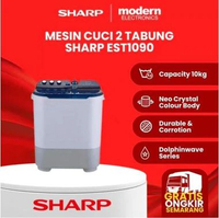 MESIN CUCI 2 TABUNG SHARP 10KG EST1090