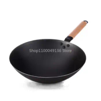 Chinese Traditional Iron Wok Induction Handmade Non Stick Pan Wok Kitchen Accessories Cooking Pot Panelas Cast Iron Cookware BC